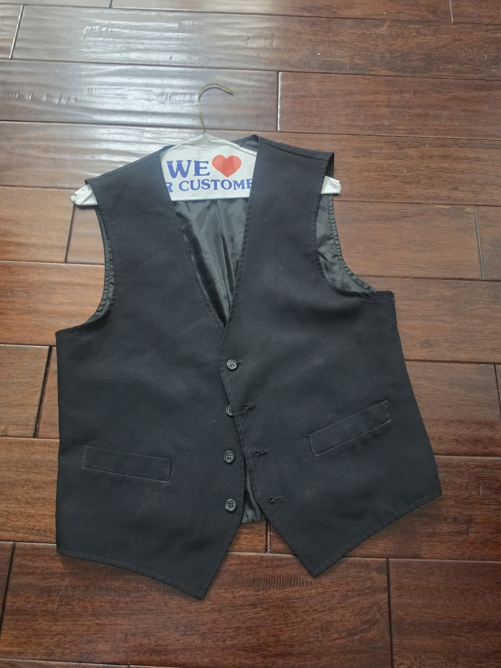 Boss Black Vest with Subtle Satin Lining